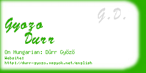 gyozo durr business card