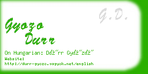 gyozo durr business card